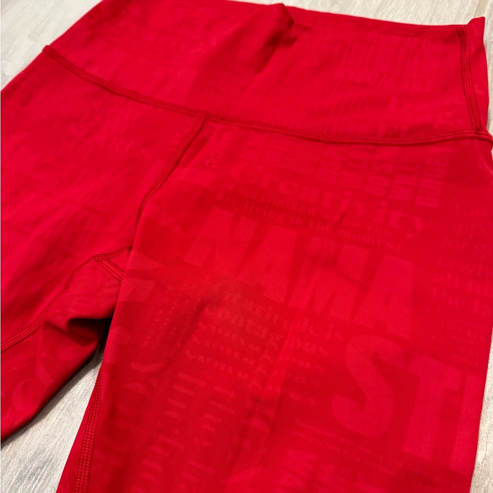 Lululemon Red High Rise 28” Leggings